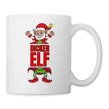 Dicker Elf Partnerlook Weihnachtself - Tasse - Weiß - Rechts