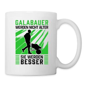 Galabauer werden besser Gärtner Galabau - Tasse - Weiß - Rechts