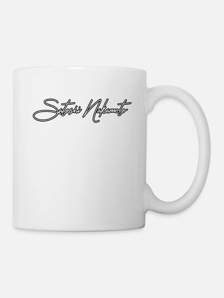 Bitcoin Satoshi Nakamoto BTC Lettering - Mug - white