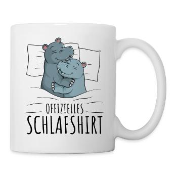 Nilpferd - Tasse - Weiß - Rechts