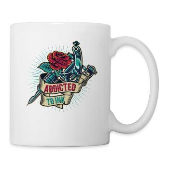 Addicted To Ink Tattoo Artist with Ink - Mug - white - Right