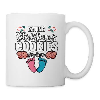 Drôle de manger des biscuits de Noël pour deux femmes enceintes - Mug blanc - blanc - Droite