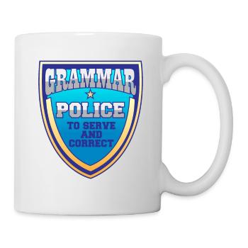 Deutsch Grammar Police pour servir et corriger - Mug blanc - blanc - Droite