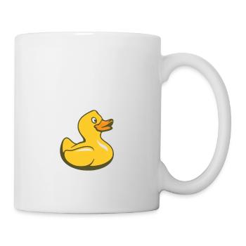 Jouet de bain de canard en caoutchouc I Ducky en caoutchouc est mon - Mug blanc - blanc - Droite
