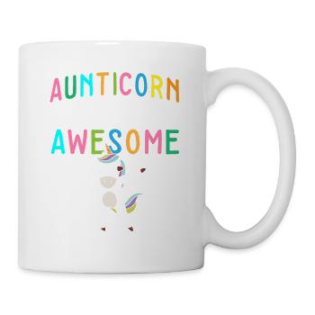 Unicorn Auntie Aunticorn Like A Normal Aunt Only - Tasse - Weiß - Rechts