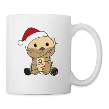 Loutre Noël Neige Animaux d’hiver Loutre - Mug blanc - blanc - Droite