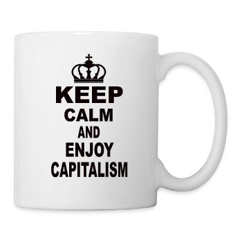 Enjoy Calm And Enjoy Capitalism - Mug - white - Right