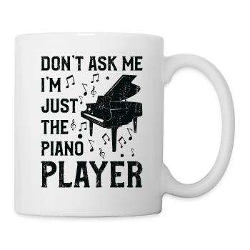 Ne me demandez pas, je ne suis que le pianiste - Mug blanc - blanc - Droite