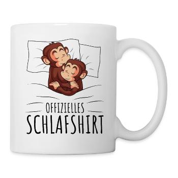 Affe - Tasse - Weiß - Rechts