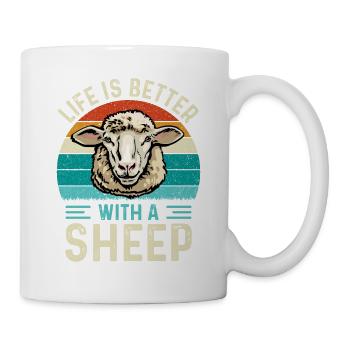 Funny sheep, sheep not only for shepherds - Mug - white - Right