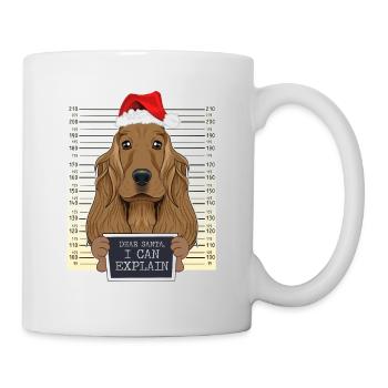 Cher Père Noël, je peux expliquer Cocker Spaniel Noël - Mug blanc - blanc - Droite