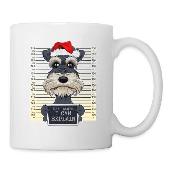 Dear Santa I Can Explain Miniature Schnauzer - Tasse - Weiß - Rechts