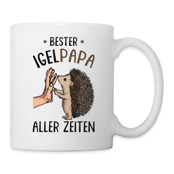 Bester Igel Papa aller Zeiten - Tasse - Weiß - Rechts