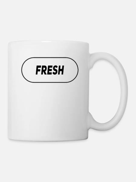 trendig - heiß - frisch - Tasse - Weiß