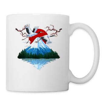 Japanse Mountain Cranes - Mug - white - Right