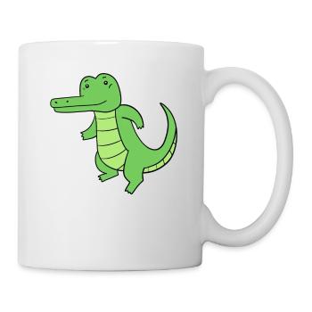Krokodil - Tasse - Weiß - Rechts