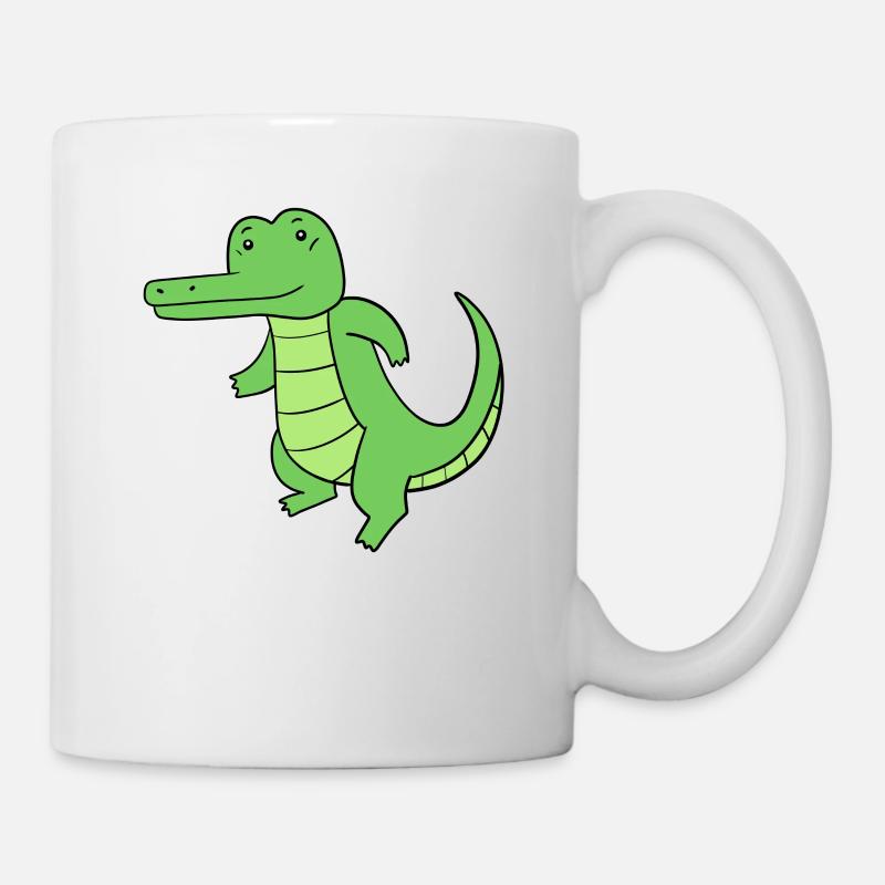 Krokodil - Tasse - Weiß