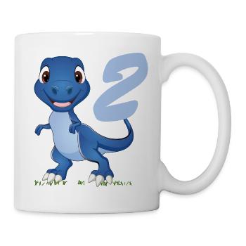 Doux dino pour le 2ème anniversaire - Mug blanc - blanc - Droite