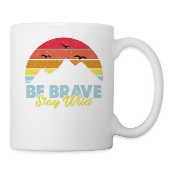 Stay Wild Outdoor Survival Hiking Camping - Mug - white - Right