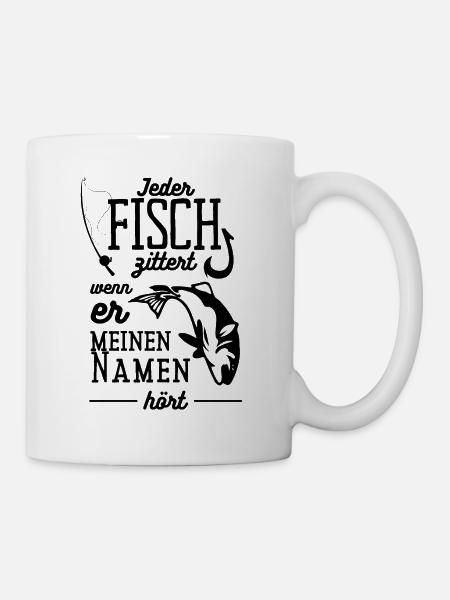 Fisch Angeln Angler Fischer Angel Haken Geschenk - Tasse - Weiß
