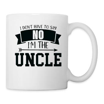 Je n’ai pas à dire non, je suis l’oncle - Mug blanc - blanc - Droite