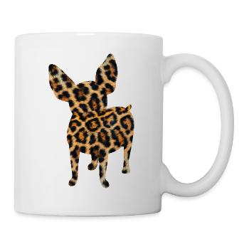 Chihuahua Leoparden-Print - Tasse - Weiß - Rechts
