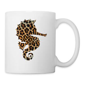 Seepferdchen Leopard Print - Tasse - Weiß - Rechts