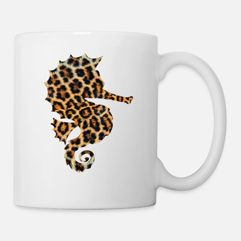 Seepferdchen Leopard Print - Tasse - Weiß