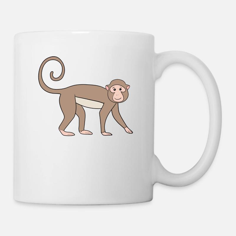 Büschelaffe Affe - Tasse - Weiß
