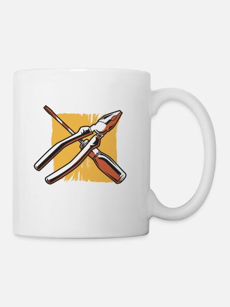 Handwerker Bau Baustelle Heimwerker Tischler - Tasse - Weiß