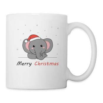 Éléphant Noël Neige Animaux d’hiver Éléphants - Mug blanc - blanc - Droite