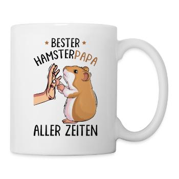 Bester Hamster Papa - Tasse - Weiß - Rechts