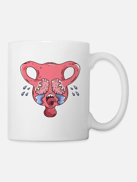 Gebärmutter Menstruation Feminismus - Tasse - Weiß