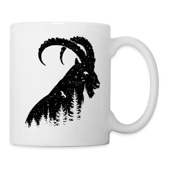 Steinbock - Tasse - Weiß - Rechts