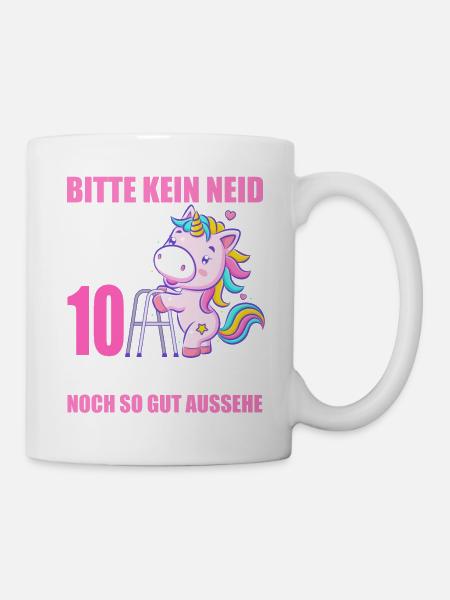 10 Jahre im Dienst 10 Jähriges Dienstjubiläum - Tasse - Weiß