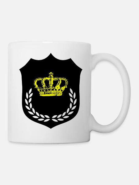 wappen krone 02 - Tasse - Weiß