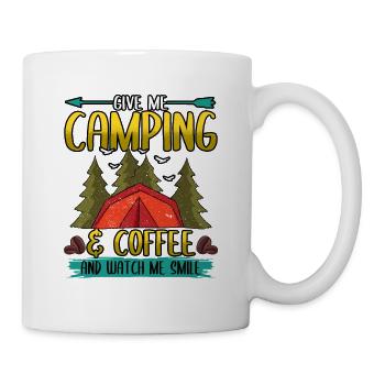 Funny Give Me Camping & Coffee Adventure Campers - Mug - white - Right