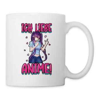 Anime Merch Kawaii Japan Otaku Ich liebe Anime - Tasse - Weiß - Rechts