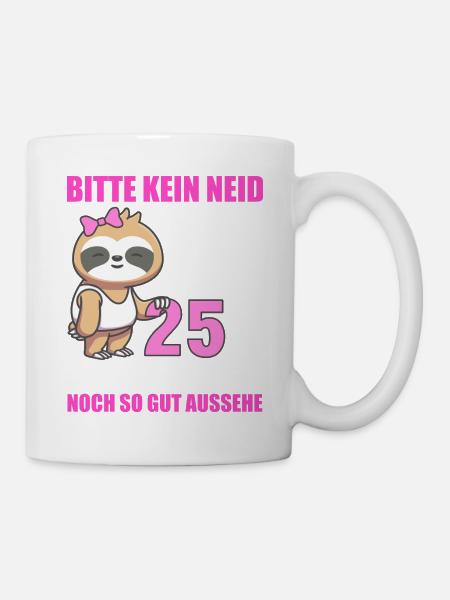 25 Jahre im Dienst 25 Jähriges Dienstjubiläum - Tasse - Weiß
