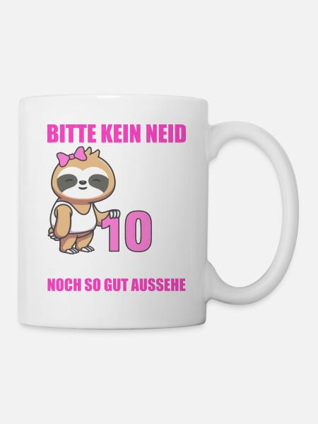 10 Jahre im Dienst 10 Jähriges Dienstjubiläum - Tasse - Weiß
