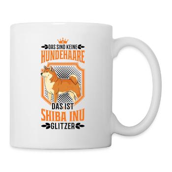 Shiba Inu Glitzer - Tasse - Weiß - Rechts