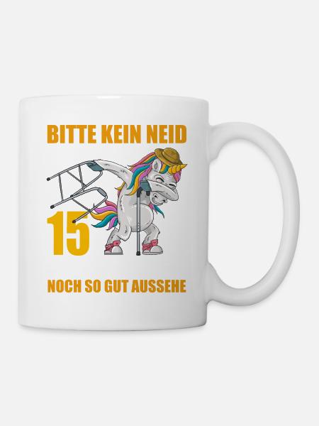 15 Jahre im Dienst 15 Jähriges Dienstjubiläum - Tasse - Weiß