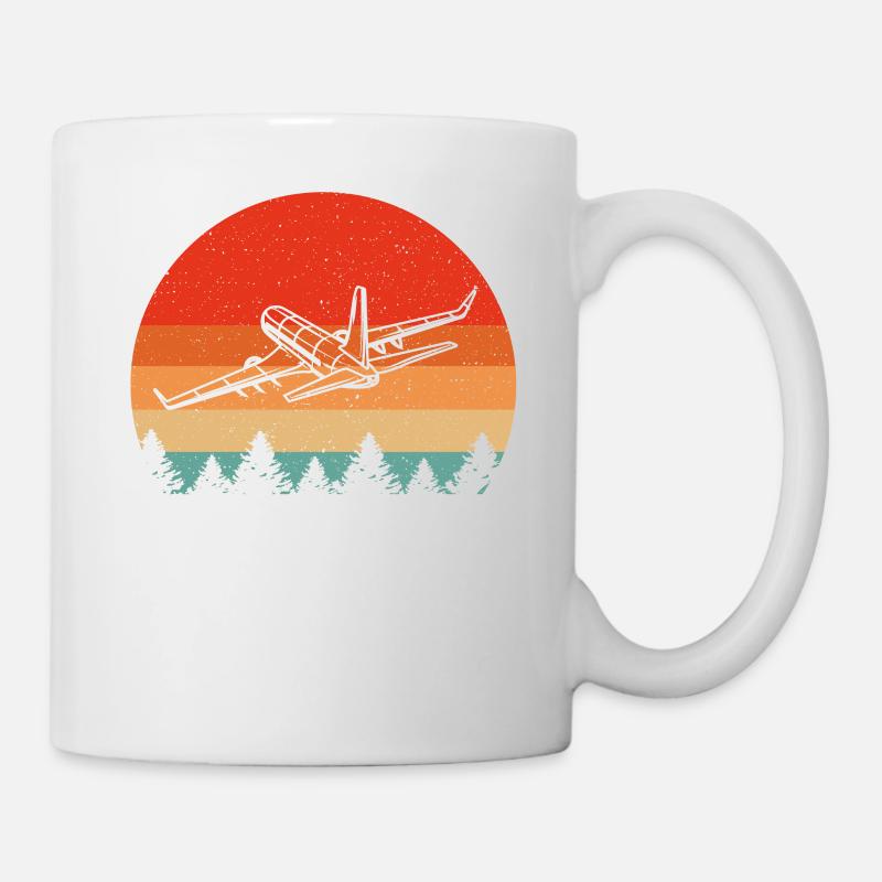 Retro Airplane for Airplane Airline Pilot - Tasse - Weiß