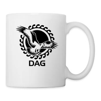 DAG Adler Dagestan Wappen Sonne - Tasse - Weiß - Rechts