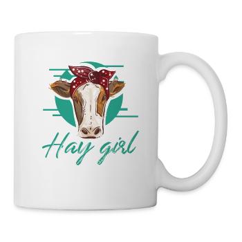 Fermier de campagne I Amoureux des vaches I Génisse I Vache bovine - Mug blanc - blanc - Droite