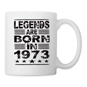 Legenden werden 1973 geboren - Tasse - Weiß - Rechts