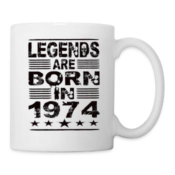 Legends are born in 1974 - Mug - white - Right