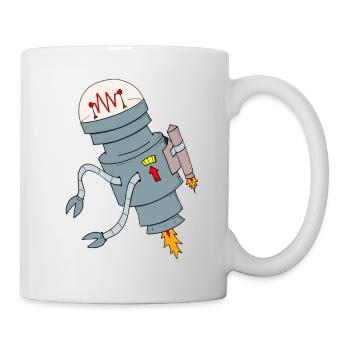 ROBOT FUSÉE - Mug blanc - blanc - Droite
