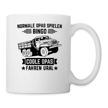 Normale opas bingo URAL Fahrer sowjetische Beruf - Tasse - Weiß - Rechts