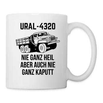Ural nie ganz heil aber auch nie ganz kaputt - Tasse - Weiß - Rechts